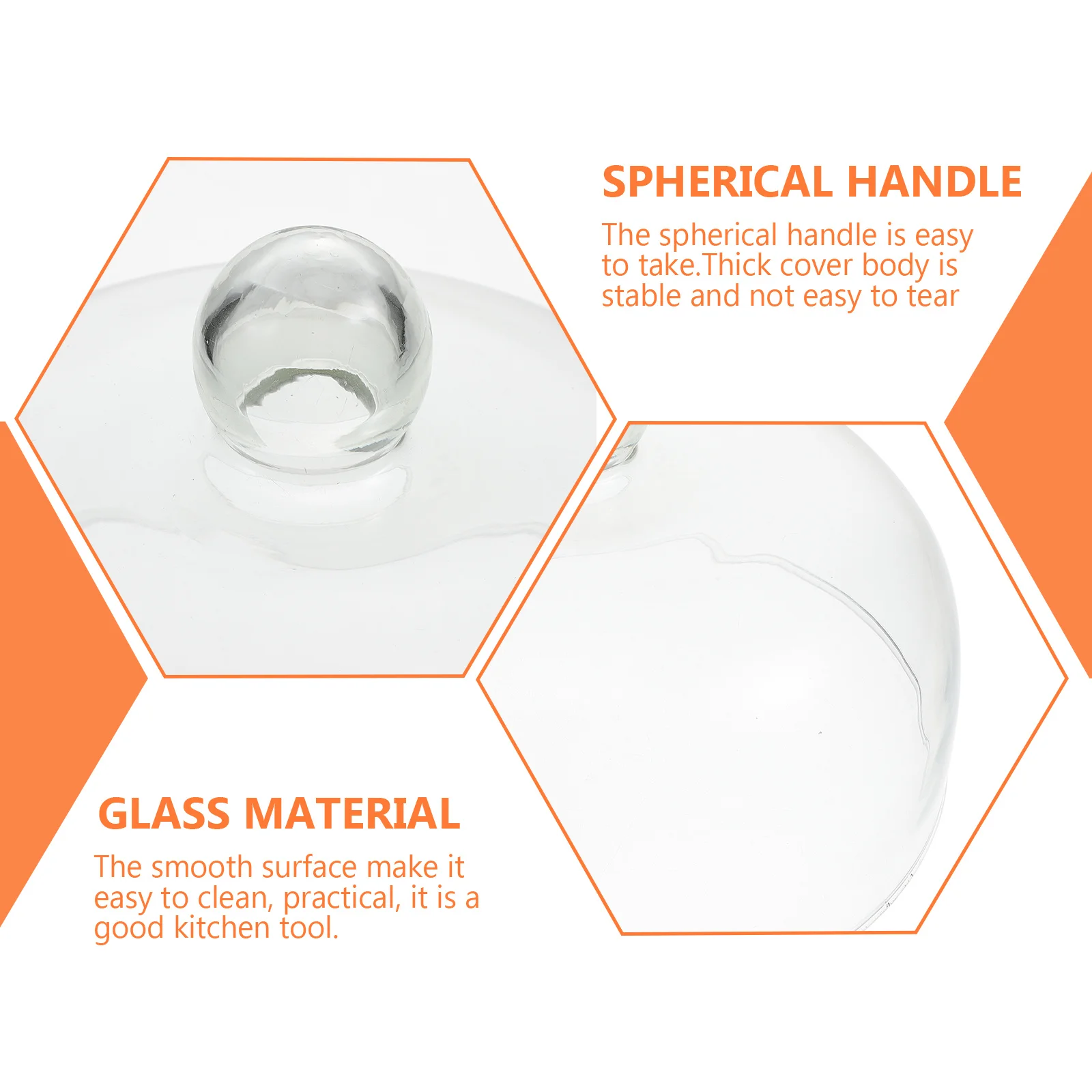 

Cake Protective Holder Transparent Glass Cover Simple Storage Dustproof Practical Kitchen Tool Party Use Glass Cake Cover