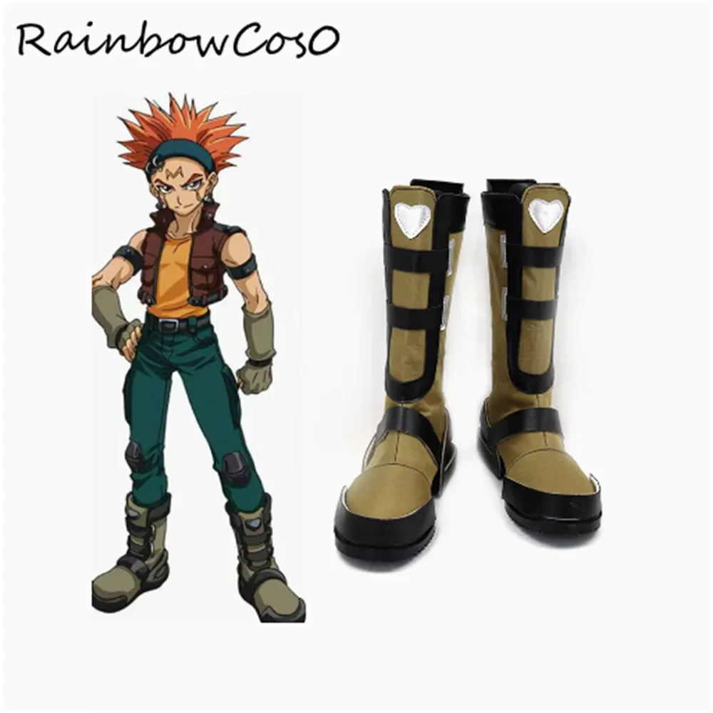 Crow Hogan Yu-Gi-Oh! 5D's Cosplay Shoes Boots Game Anime Halloween RainbowCos0 W4245