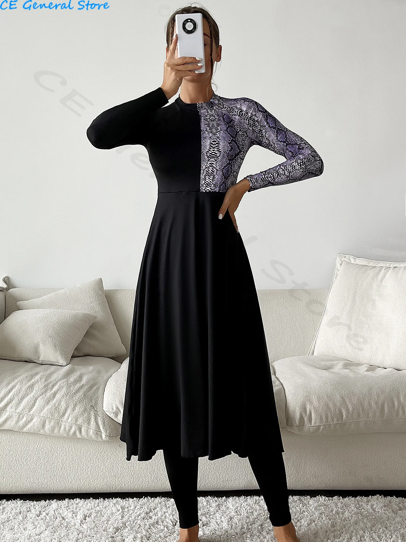 Summer Women Muslim Swimwear Long Dress Pants Burkini Islamic Swimsuit Modest Swim Surf Wear Sport Suit Swimming 3 Piece Sets