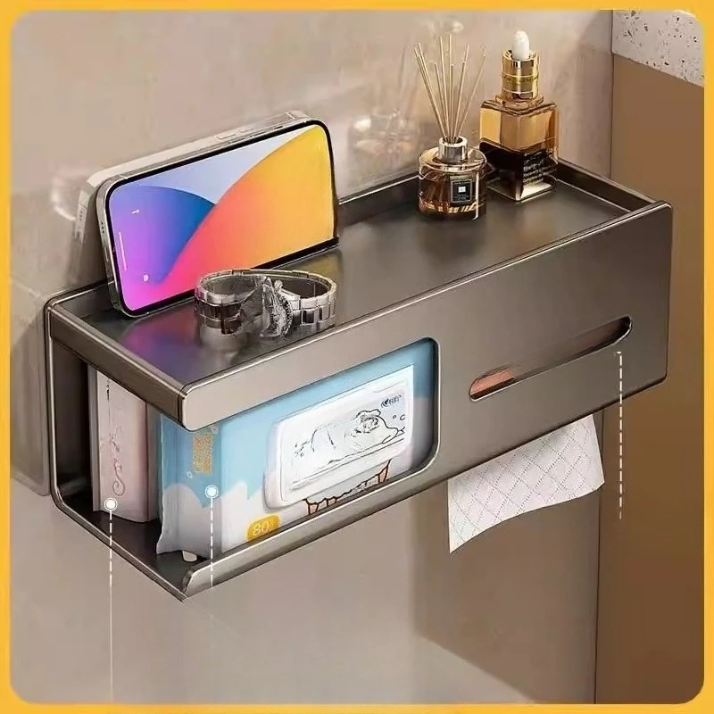 

Toilet toilet paper box, tissue box, non-punching wall-mounted paper rack, paper box
