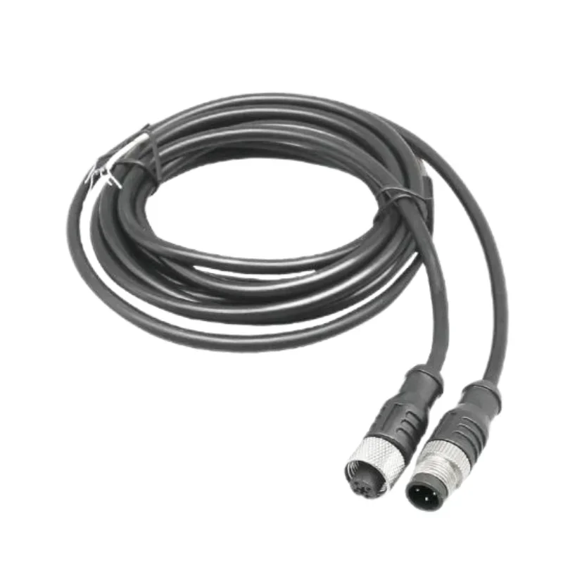 M12 4 Pins PVC 5M Sensor Conncetor Aviation Inserts cable Sensor Cable Connector Type  Male Female Type Waterproof Socket Plug