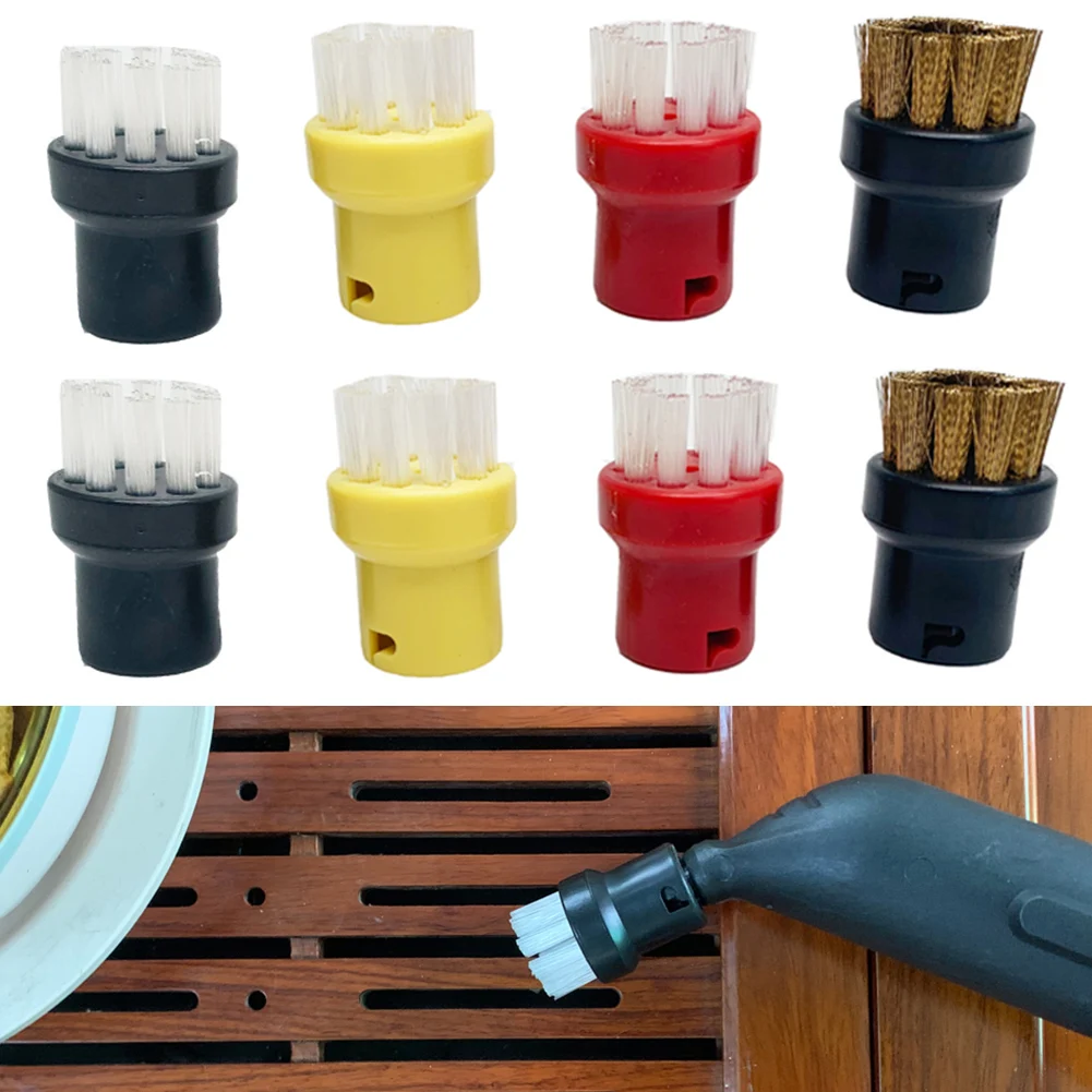 

For SC1 SC2 SC3 SC7 8Pcs Nylon Brass Wire Brush Nozzles Set For Steam Cleaner Accessories Cleaning Tool
