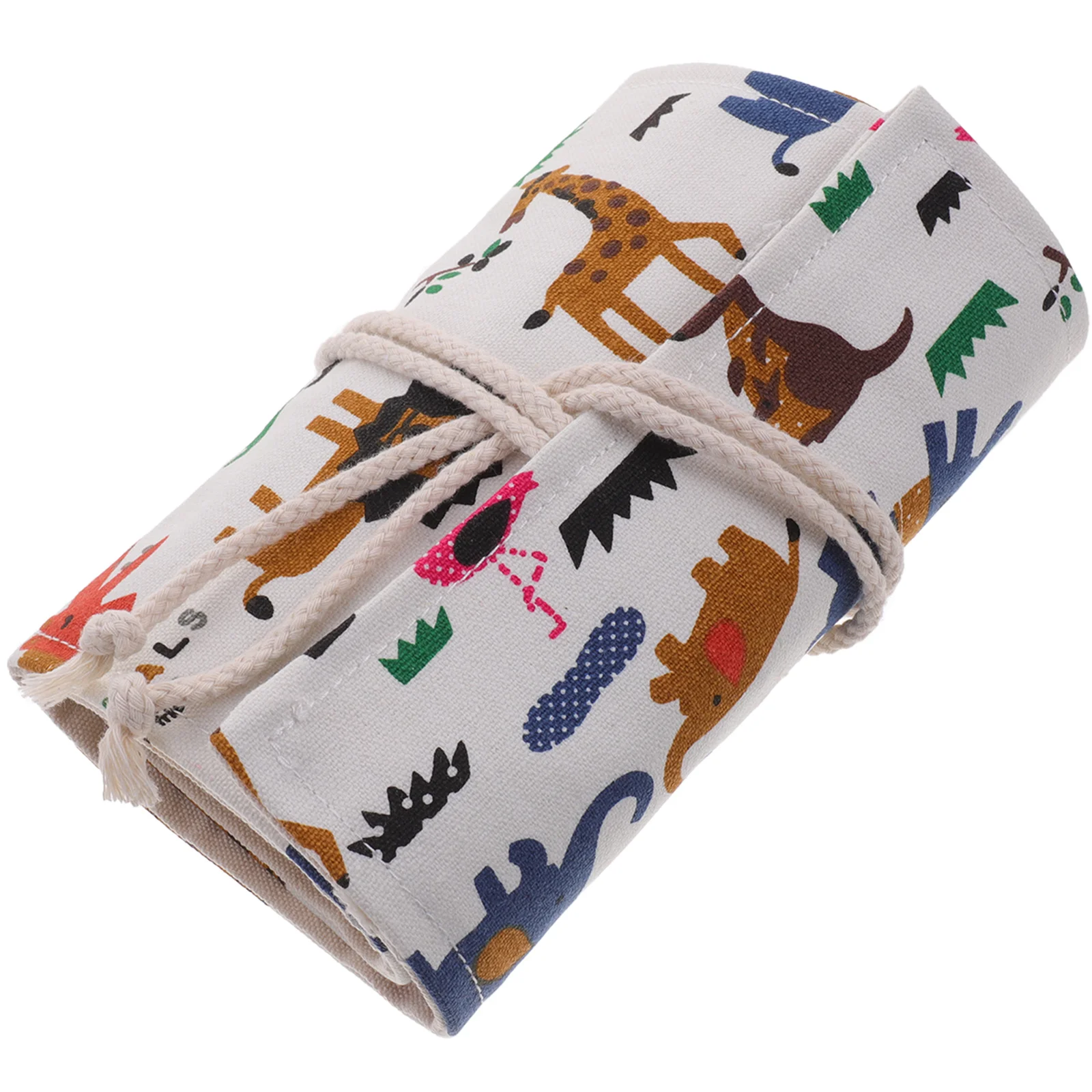 

Pencil Roll Up Case Canvas Portable Large Capacity Storage for Colored Pencils Pens Sketch Organizer Roll Wrap Bag