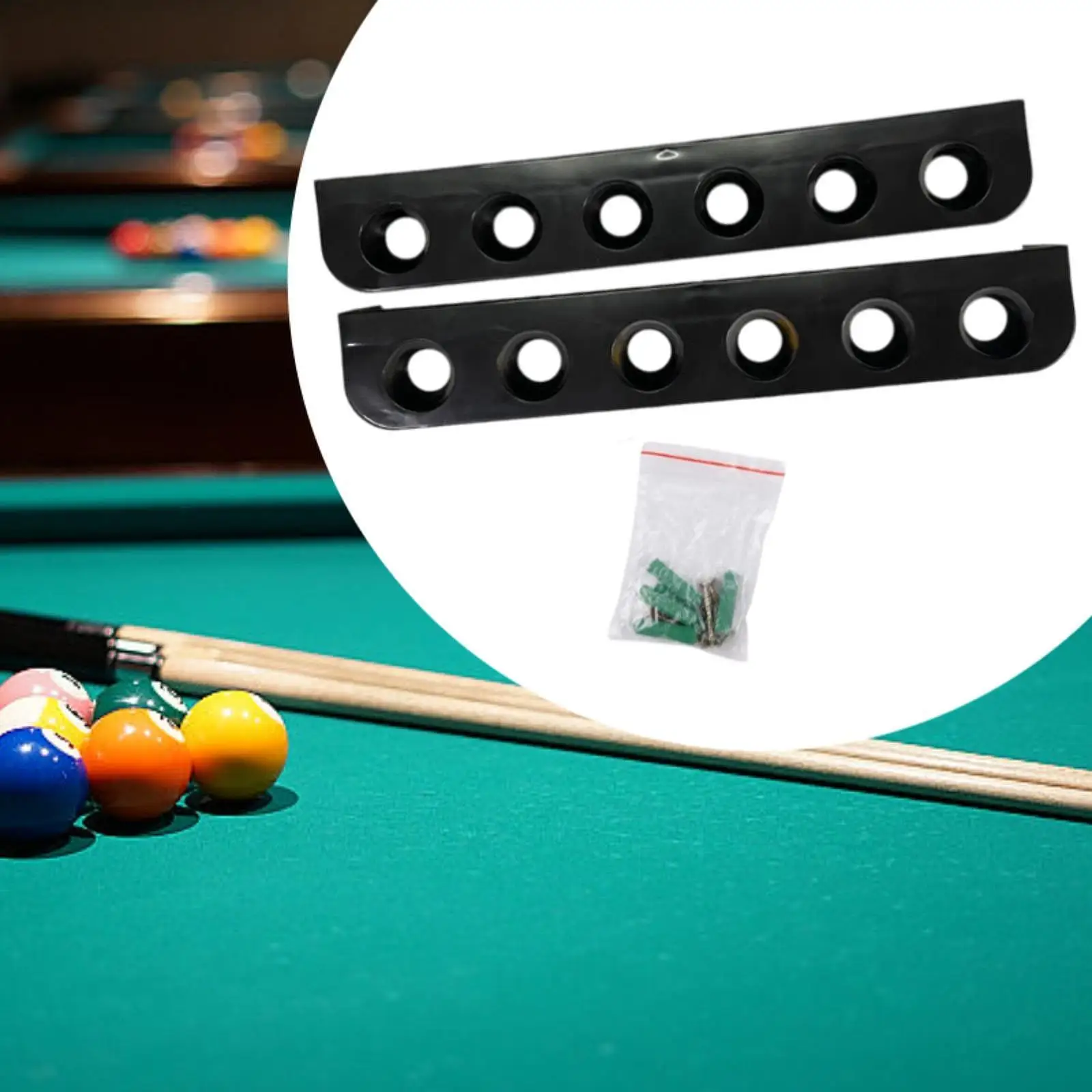 Suporte profissional para bilhar, Pool Cue Rack, 6 clipes