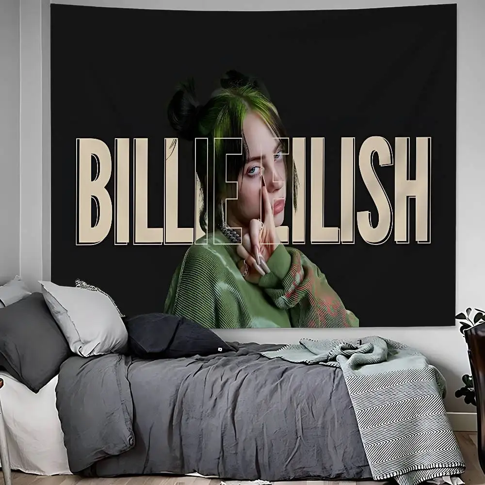 B-BillieS Singer E-EilishS Colorful Tapestry Wall Hanging Bohemian Wall Tapestries Mandala Wall Hanging Sheets