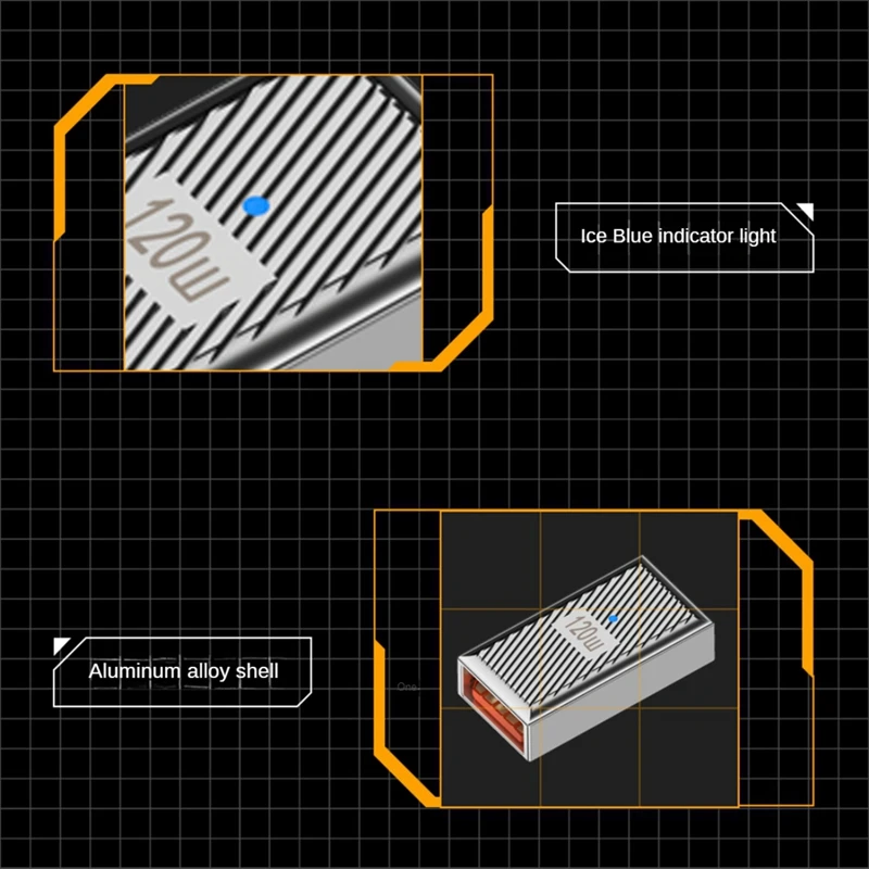 2 szt. 120 W USB C na USB3.1 OTG 90 °   Adapter 10 Gb/s USBC męski na USB3.1 żeńskie złącze danych pod kątem prostym dla Legion Go