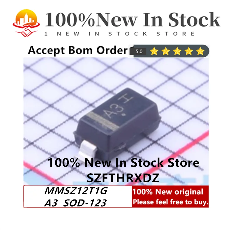 100% NEW ORIGINAL MMSZ10T1G A1 MMSZ11T1G A2 MMSZ12T1G A3 MMSZ13T1G A4 MMSZ15T1G A5 SOD-123