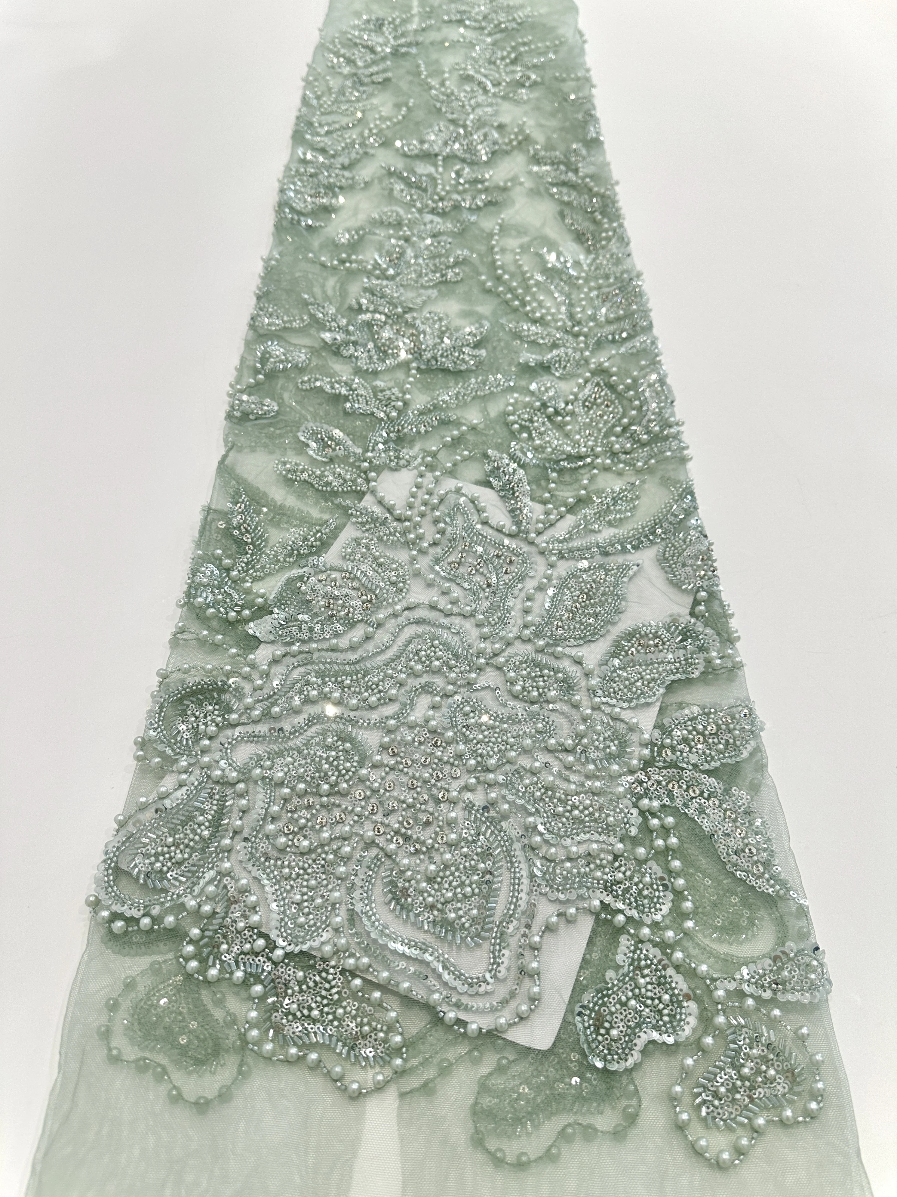 الأزرق الأفريقي الترتر اللؤلؤ أقمشة الدانتيل 2025 جودة عالية الفرنسية الثقيلة تول مطرز أقمشة الدانتيل نيجيريا لفستان حفلات الزفاف