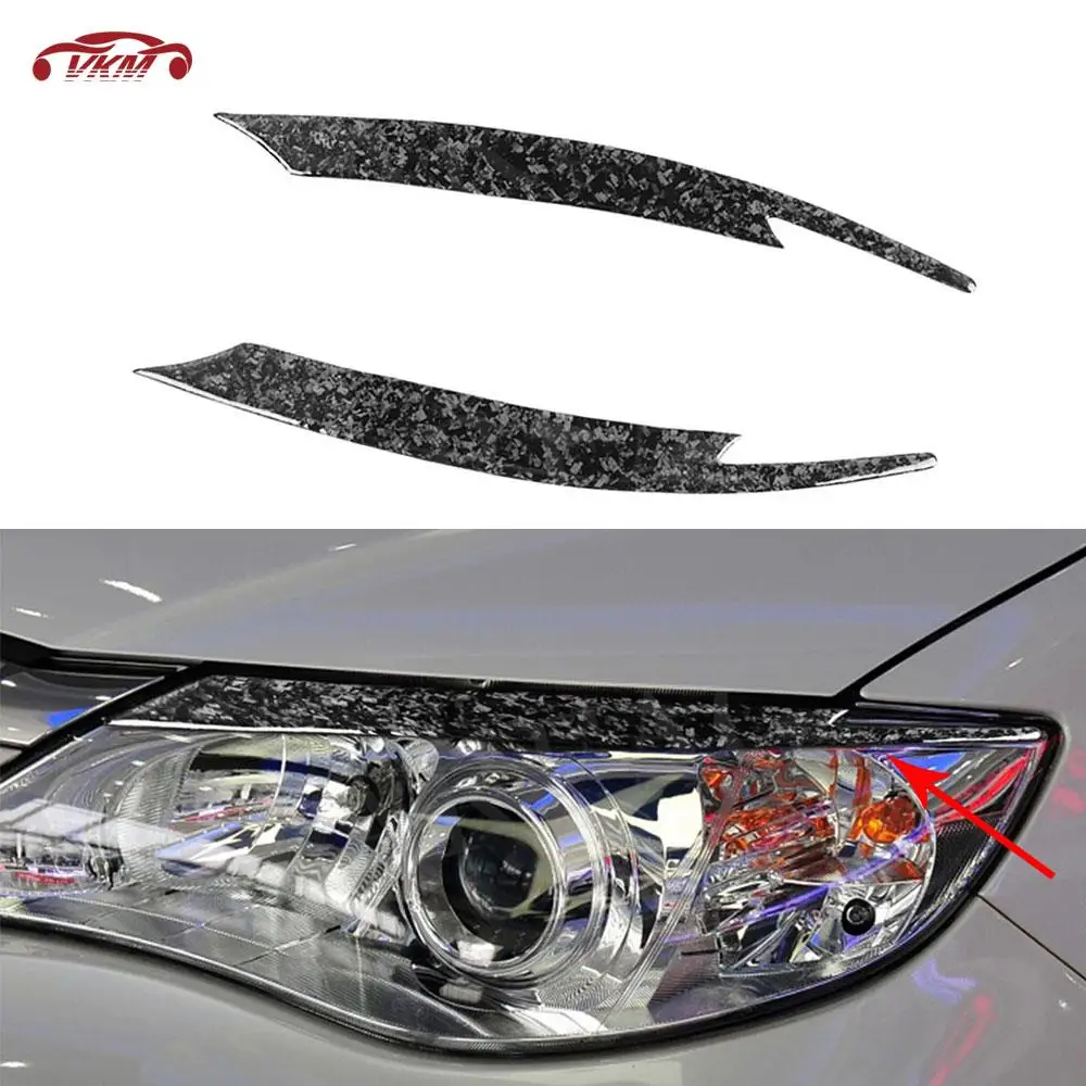 

Forged Carbon Fiber Front Bumper Eyebrow Headlight Covers for Subaru WRX 10th 2008-2011 Eyelids Car Styling