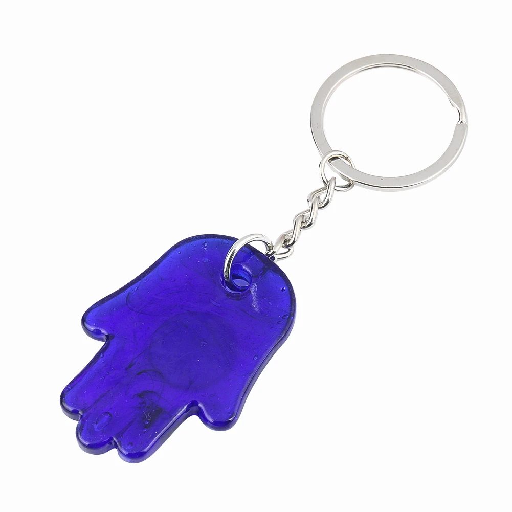 Fatima Hand Hamasa Muhammad Turkey Blue Devil Eye Nazar Boncuğu Glass Keychain Muslim Amulet Jewelry Pendant Charms Mascot Decor