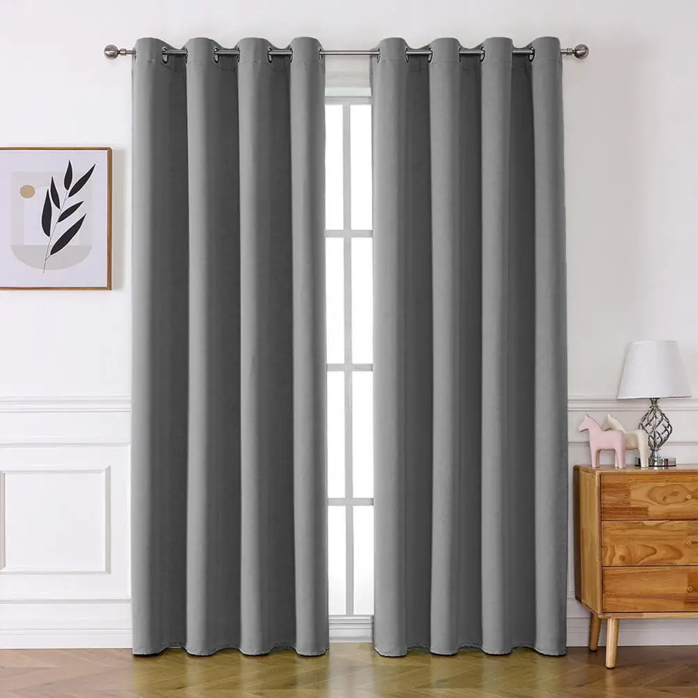 Sound Insulation Drapes Blackout Curtain Set for Bedroom Room 2 Dark Color Noise Isolation Panels with for Sunshade for Ultimate