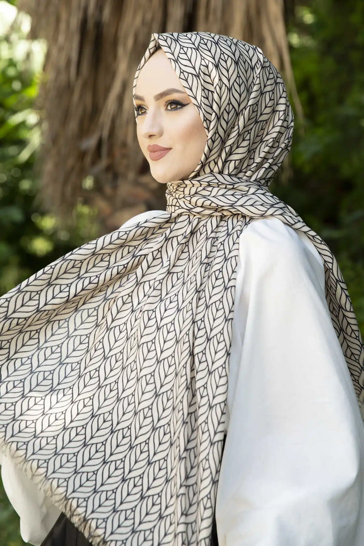 Cotton Pattern Shawl E-Winter Autumn 2021 Muslim Women Hijab headscarf Islamic Turkey