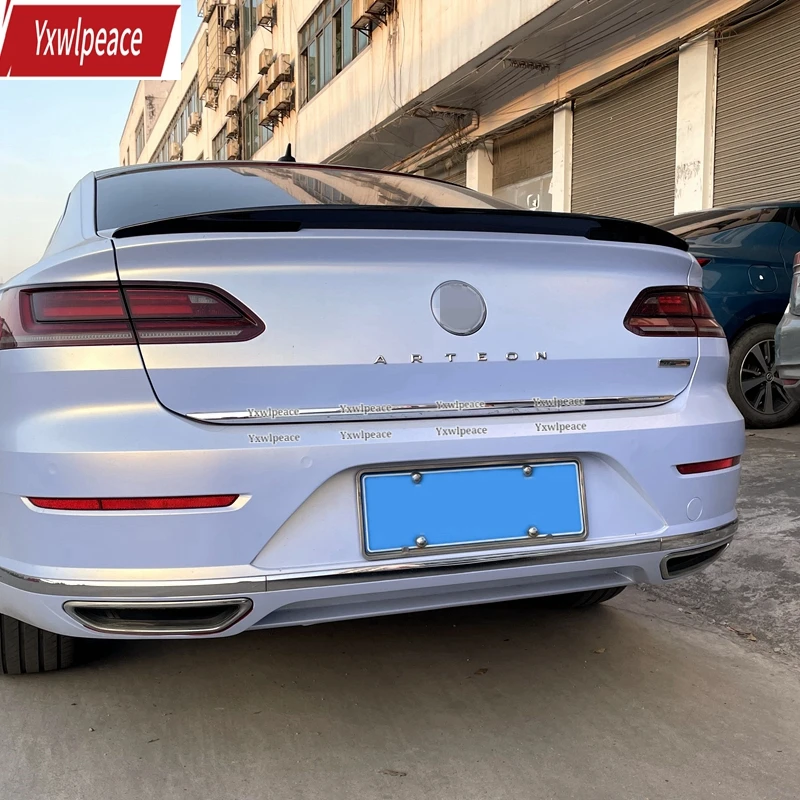 For Volkswagen VW Arteon CC 2019 2020 2021 2022 ABS Plastic Primer Color Rear Trunk Lip Spoiler Body Kit Accessories