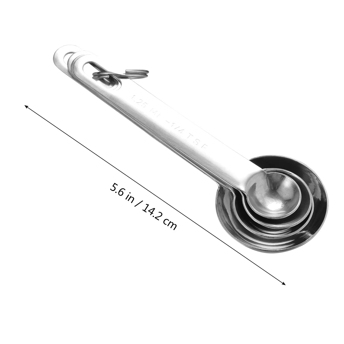 

4Pcs Stainless Steel Measuring Spoons Set Premium Rustproof Kitchen Tool Liquid Dry Ingredients Baking Coffee Milk