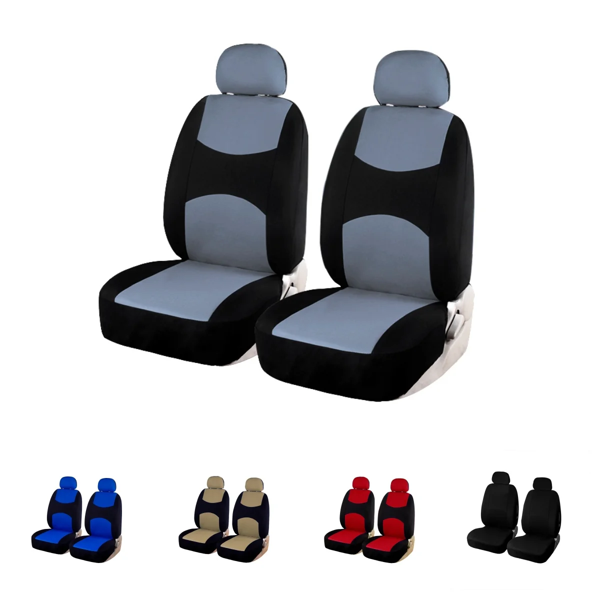 AUTO HIGH Universal Auto Seat Covers For Car Truck SUV Van 2 Seater Front Protector Front Pair Polyester