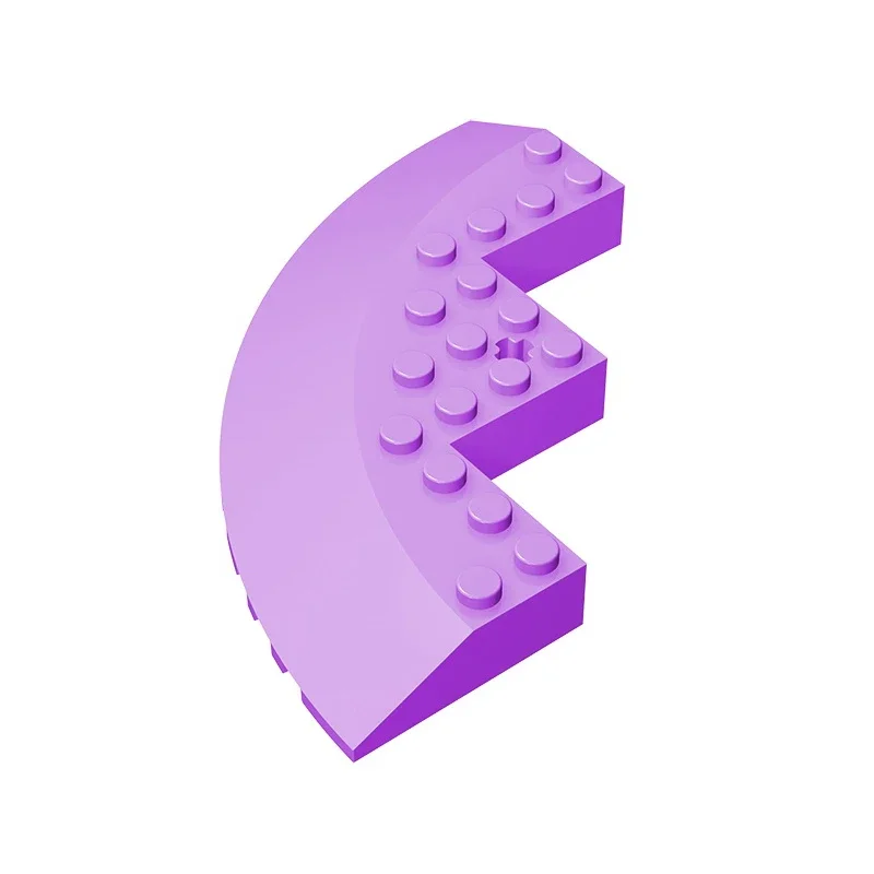 Senbo GDS-1223 Ziegel, runde Ecke 10 x 10, mit Slope 33 Edge, Achsloch, Facettenaussparung, kompatibel mit Lego 58846