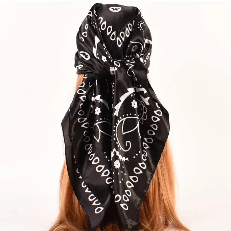 

New Fashion 90 Color Dingcashew Flower Large Square Scarf Silk Scarf Wholesale Paisley Scarf