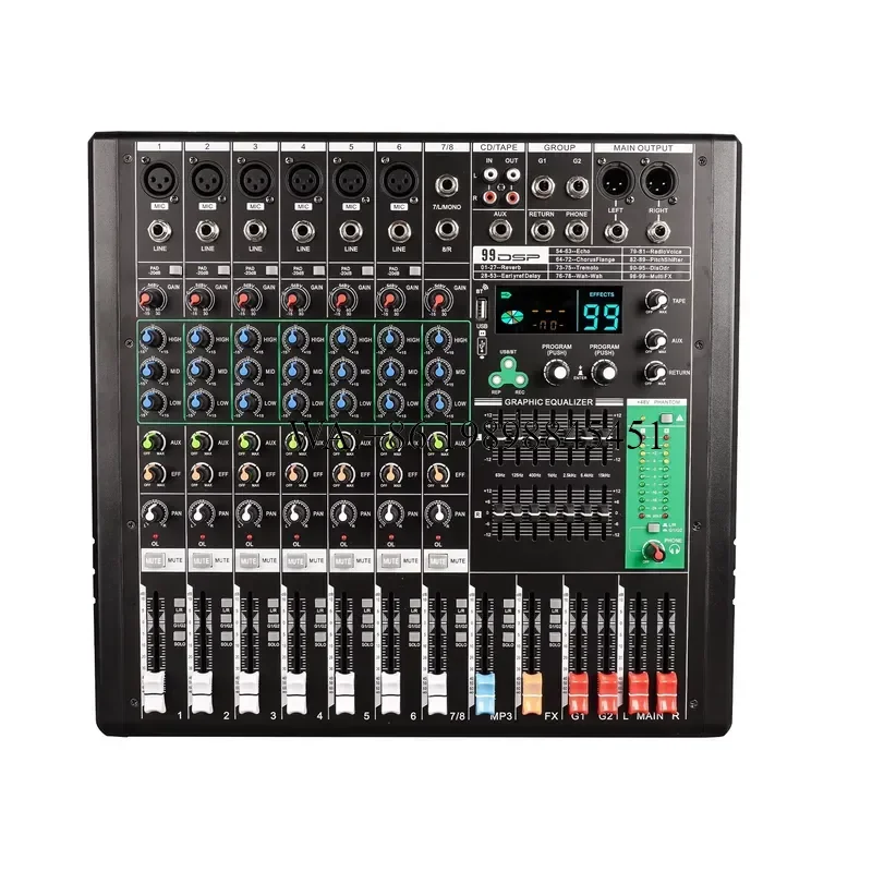 WMWMNU Professional Audio Mixer 8/12/16 Channel 99DSP Effects Dj Controller/audio Console Mixer USB/BT/MP3 Sound Card