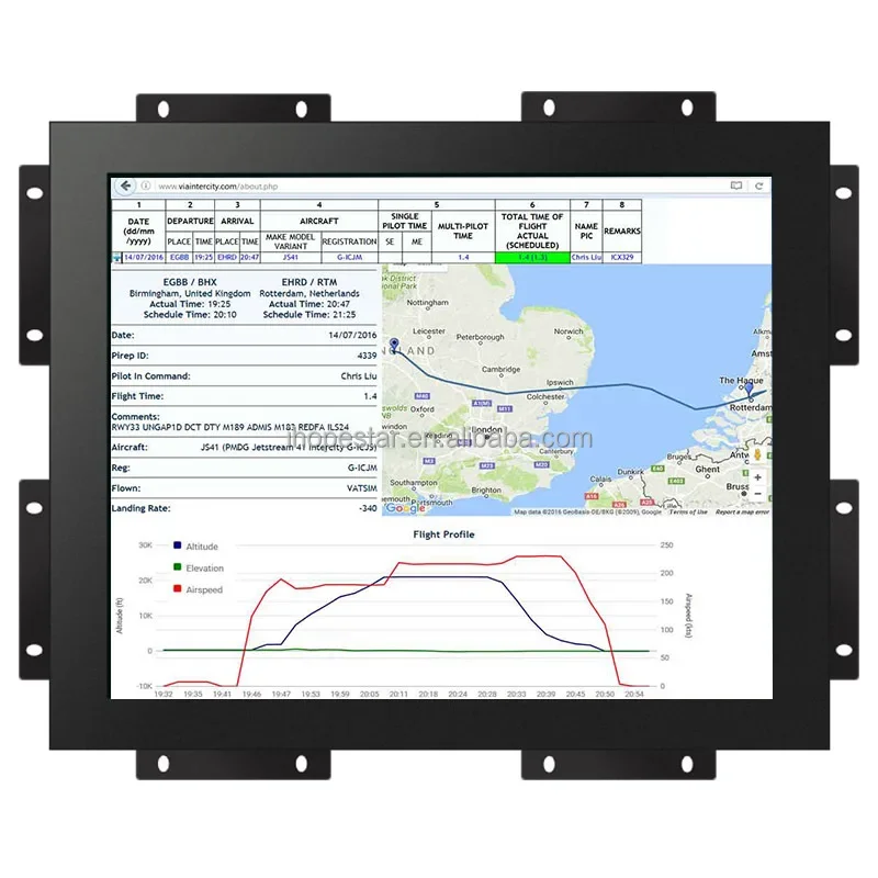 Prompter 1000 Cd/m2 High Brightness Reversed 19 Inch Open Frame Monitor