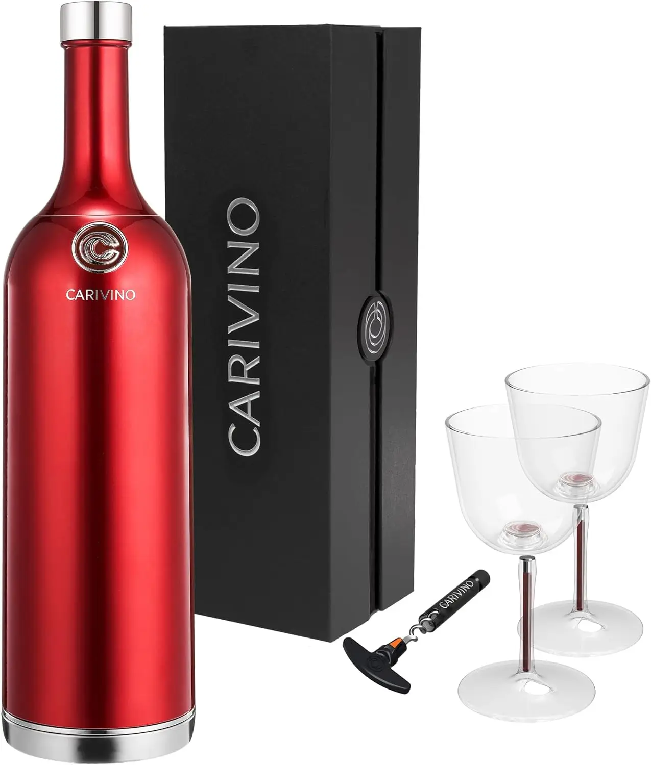 

Дорожная фляга для вина со встроенным аэратором, с керамическим покрытием, вакуумная термоизолированная бутылка, два стакана, подарочный набор