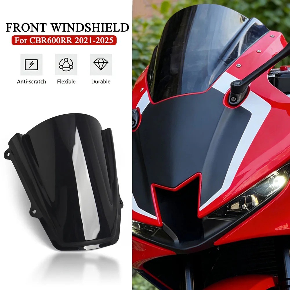 

CBR600RR 2025 Windscreen For Honda CBR600 RR 2021 CBR 600RR Windshield Motorcycle Accessories Visor Double Bubble Wind Deflector