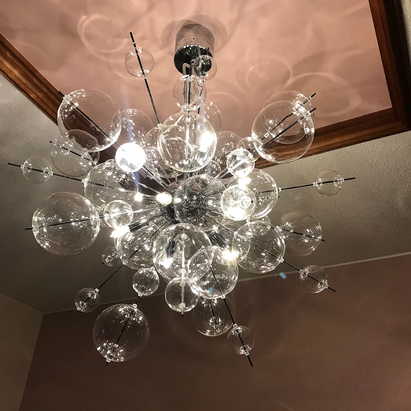 Nordic LED Dandelion Chandelier, Iluminação Do Ouriço Do Mar, Lâmpada Pingente Moderna, Luminária para Restaurante, Decoração De Casa, G9, 110V,