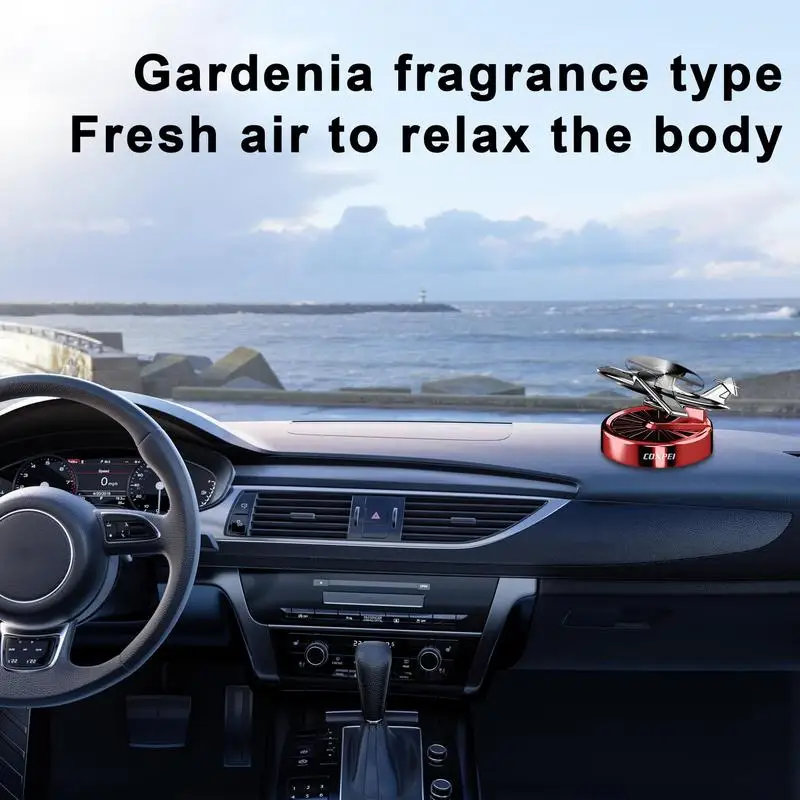 Solar Powered Rotating Car Air Freshener Decorative Fragrance Supplies Car Interior Accessories Car Solar Perfume Diffuser