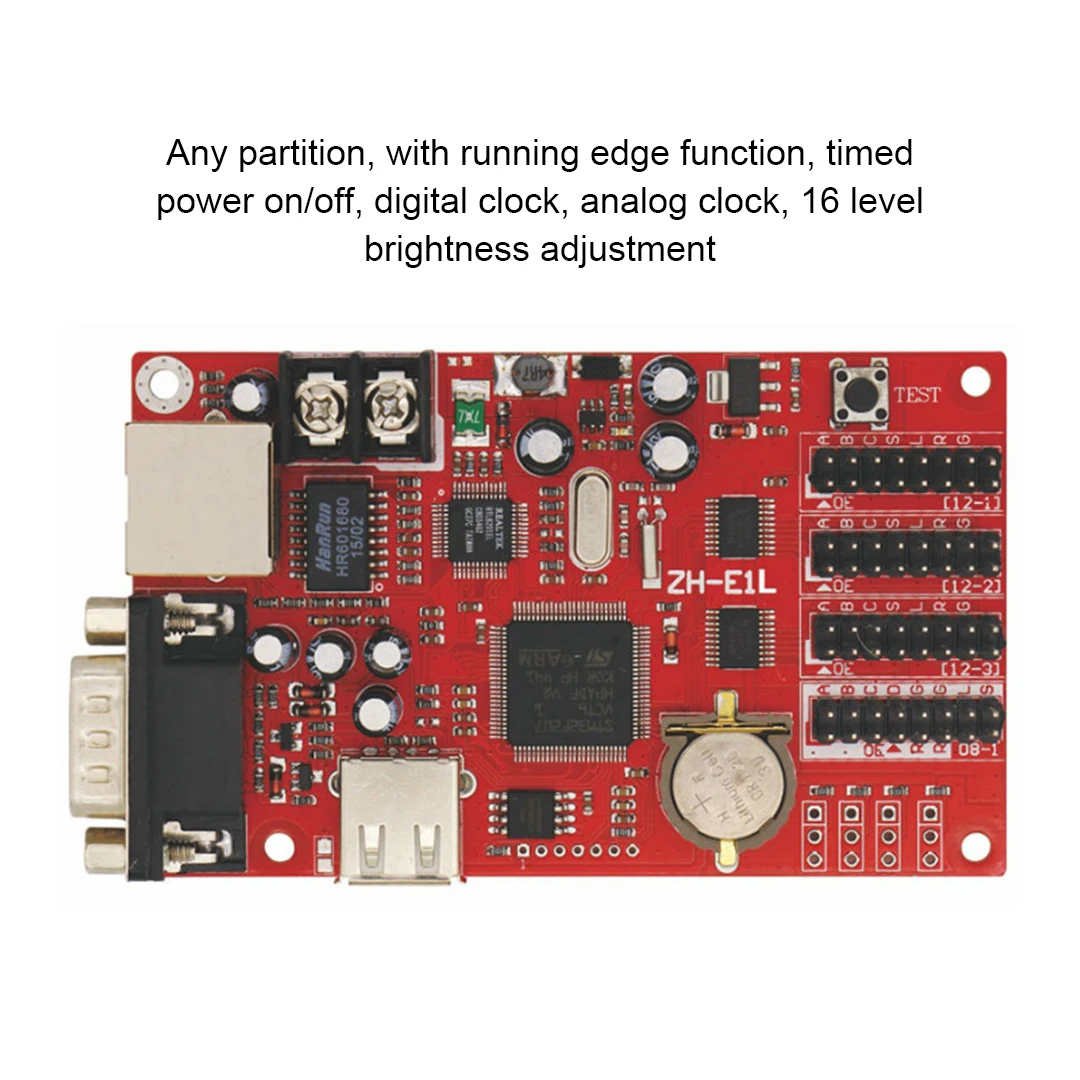 Control Card ZH-E1L Single And Dual-Color Display Mainboard For Led Indoor And Outdoor USB Flash Drive+Serial Port Control Card