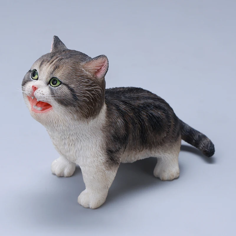 

1/6 Scale Adorable Pet Figurine Kitten Cat Simulation Animal Model for 12" Decorative Desktop Ornaments Hobbies