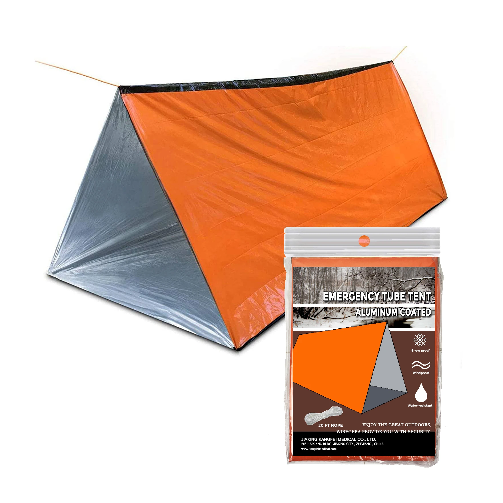 

2-Person Simple Survival Thermal Life Tent for Outdoor Activities Emergency Camping & Hiking Shelter
