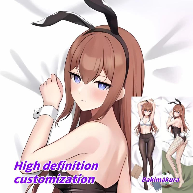 

Dakimakura Anime Pillow Case Makise Kurisu Double-sided Print Of Life-size Body Pillowcase Gifts Can be Customized