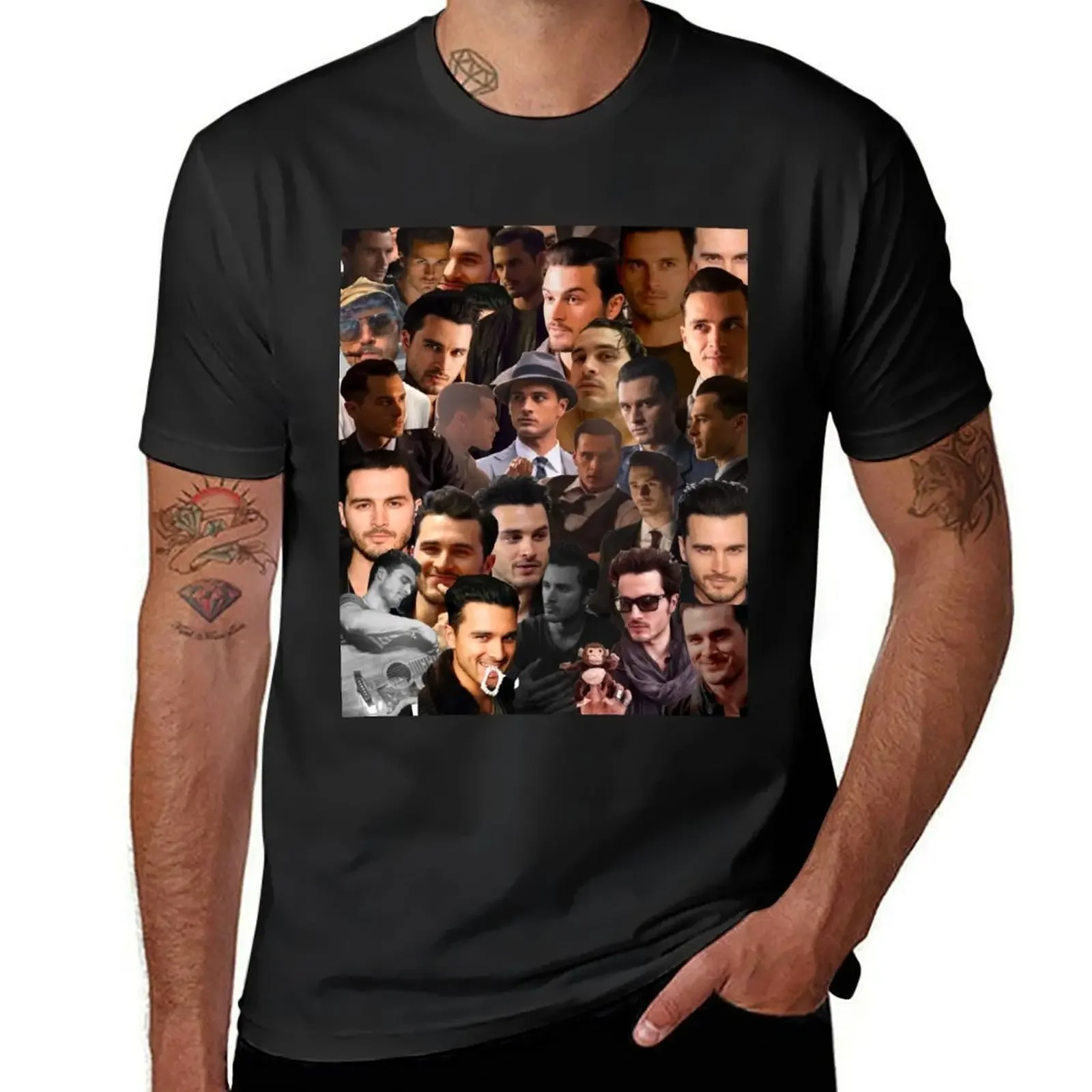 Michael Malarkey Photo Collage T-Shirt summer clothes sublime plus size men clothing