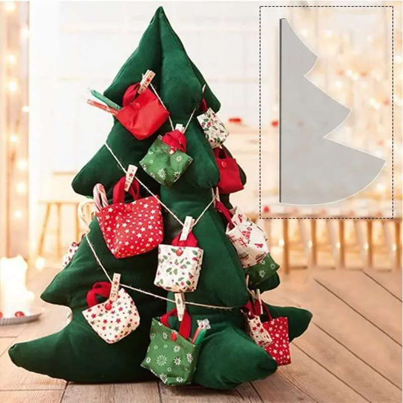 YOMDID Christmas Tree Sewing Patterns Acrylic Template DIY Christmas Tree Quilting Templates Knitting Stencil Decor Sewing Tools