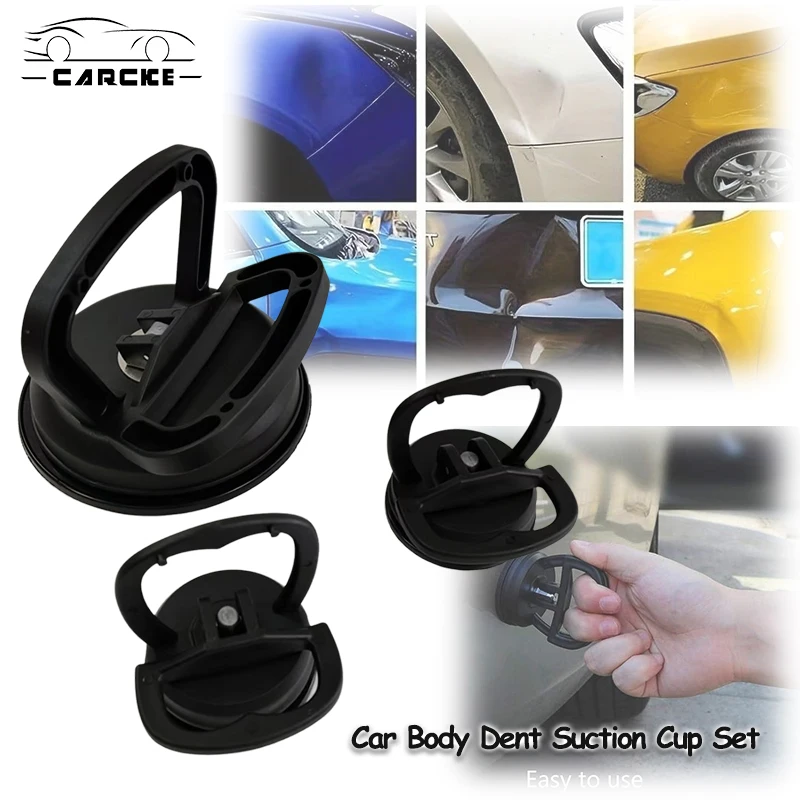 3pcs Car Dent Puller Automotive Body Dent Suction Cup Set Car Metal Door Hail Pit Removal Repair Tools