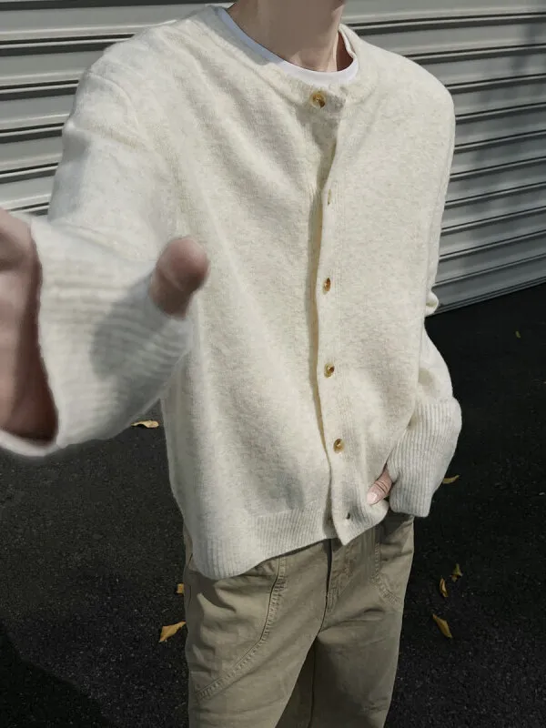 

Waed Sle Men's Knitted Sweater Casual Versatile Trendy Autumn Winter Faionable Couple's Long Sve round Ne Sweater