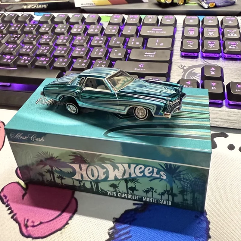 Nowe Dostępne Hotwheels RLC 1:64 Chevrolet Monte Carlo Lowrider Samochód do Skakania Metalowy Miniaturowy Odlew Chevrolet Custom Zabawki