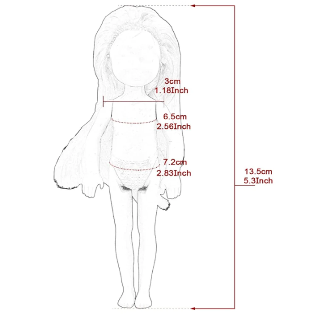 18-teilige Puppenkleidung und Accessoires für 5,3''/13 cm große Puppen, 8 modische Kleider, 4 lässige Overalls, 3 Badeanzüge, 3 Mini-Laptop-Artikel – Detail 2