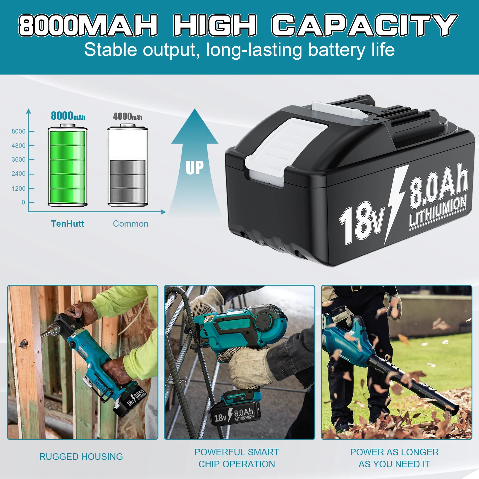 8000mah لماكيتا BL1830 قابلة للشحن 18650 لماكيتا BL1830 BL1860 BL1890 18 فولت أدوات كهربائية لاسلكية لبطارية ماكيتا LXT