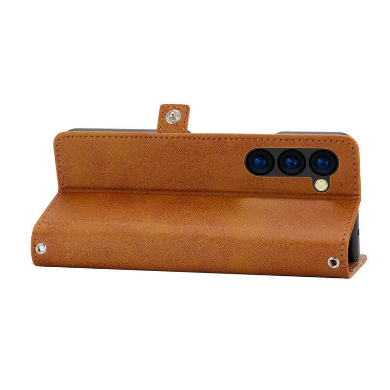 Leather Phone Case For Samsung Galaxy Z Fold 5 4 3 5G Fold3 Fold4 Fold5 Cover Card Slot Stand Wallet Shell