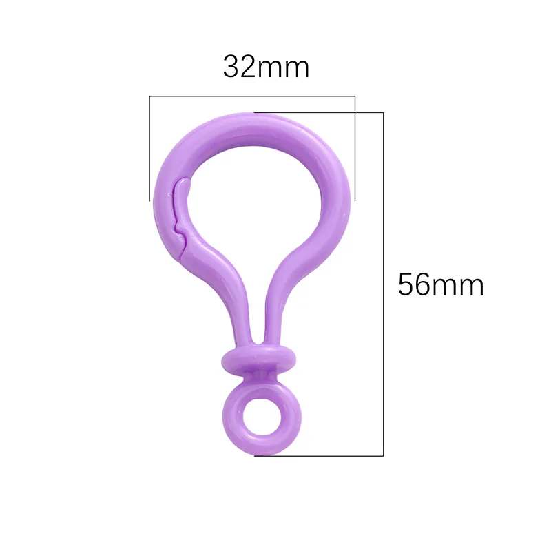 

5/20Pcs/Bag Acrylic Colored Lamp-Shaped Buckle Snap Hooks Lobster Clasps For Handcrafted Jewelry Keychains Craft Supplies Making