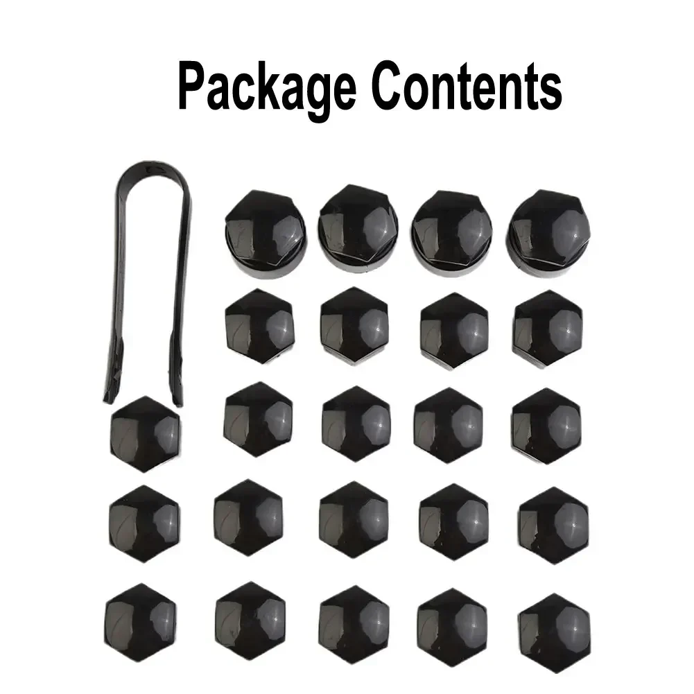 24pcs 17MM Car Wheel Nut Bolt Trims Studs Cover Cap Decoration Rims Screws Plugs ABS Plastic Trims Studs For Opel For BMW