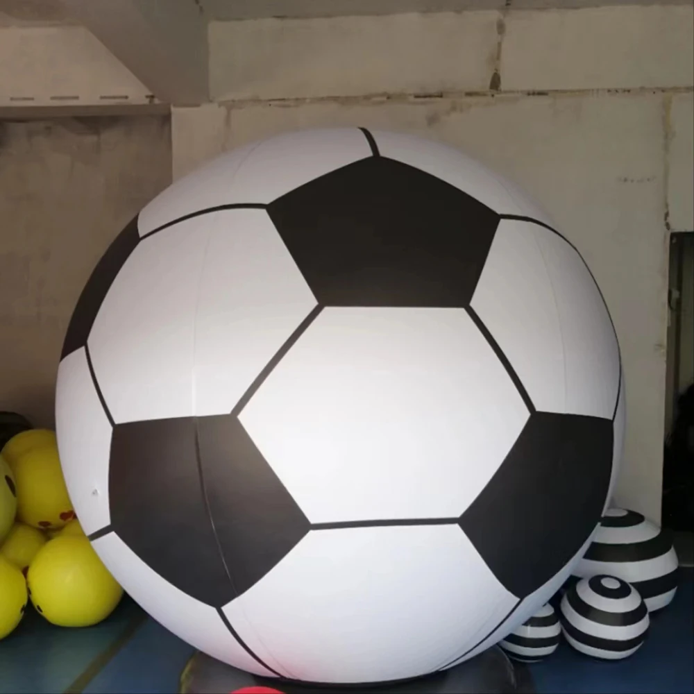 Giant Airtight Inflatable Helium Soccer Balloon Huge Inflatable Football Sports Ball For Advertising Parade Events