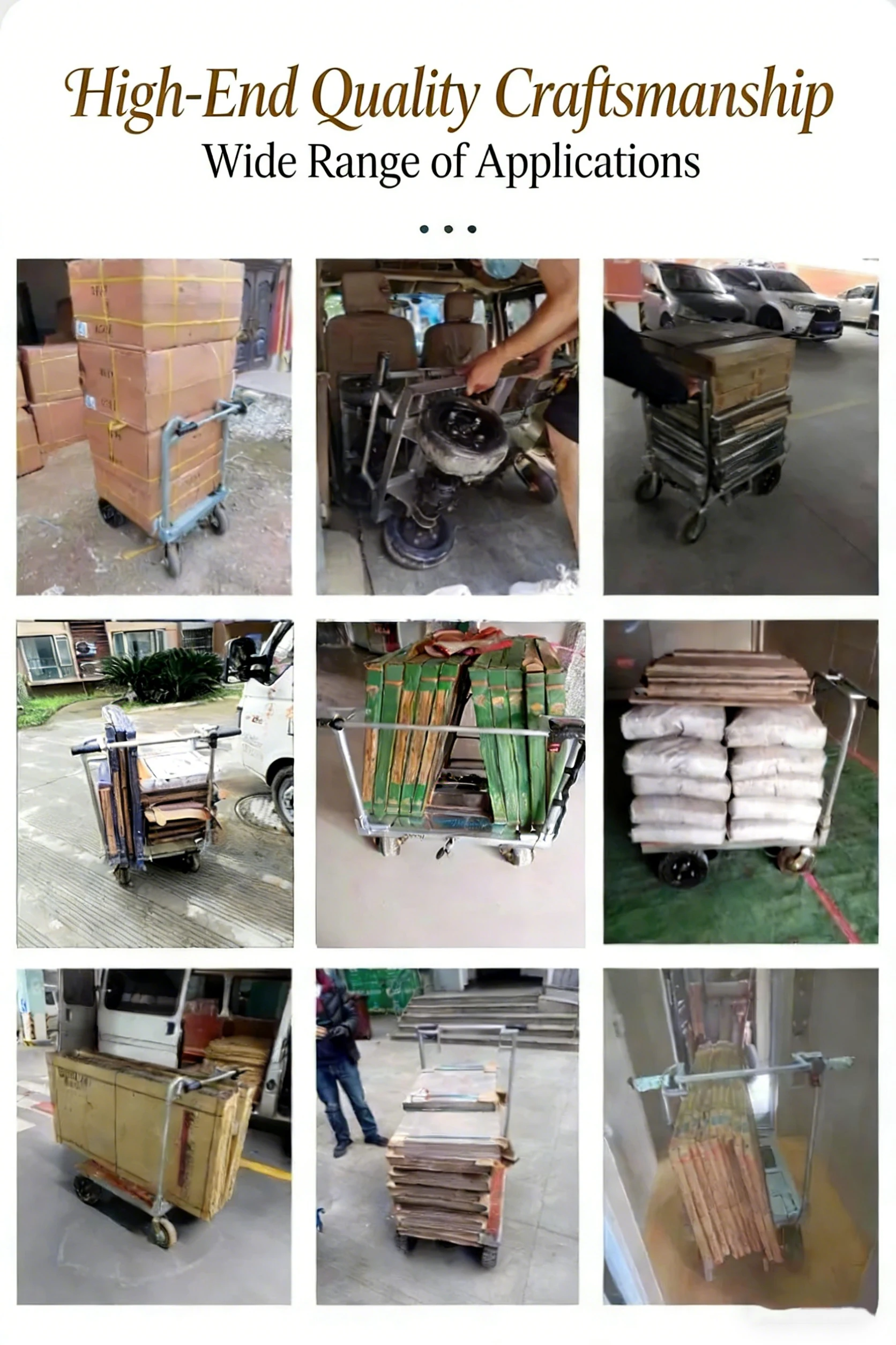 pulls sand cement electric hand push flatbed truck pulls tile truck into elevator foldable trolley