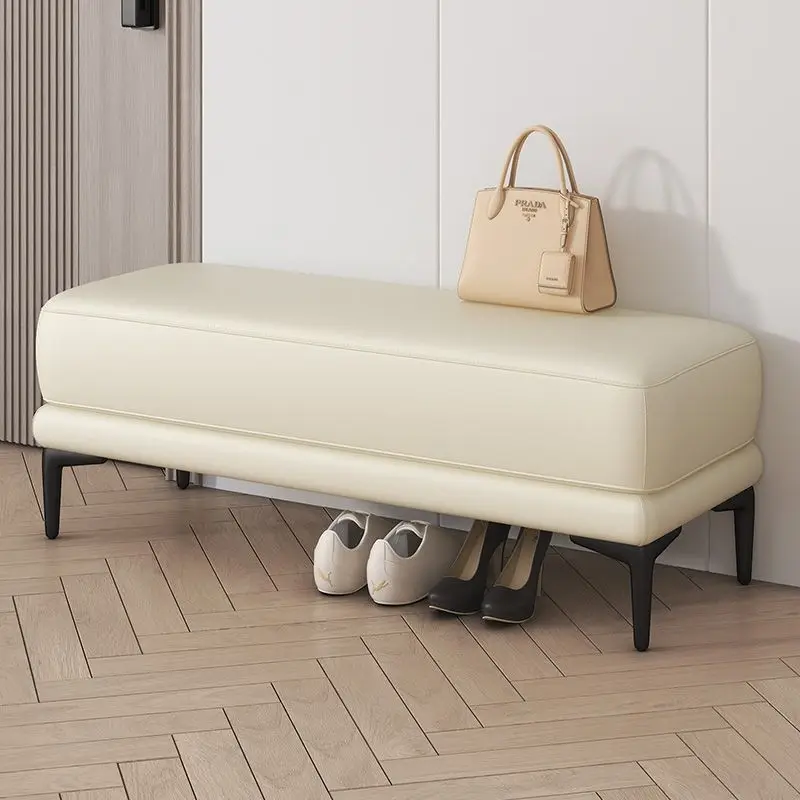 

Solid wood shoe changing stool simple multifunctional doorstep long bench bedroom technology cloth bed stool furniture