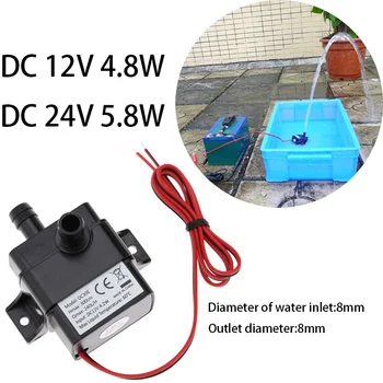 4.8W 5.8W 240L/H 자동 물고기 탱크 펌프 DC 12V 24V 태양열 브러시리스 모터 풀 순환 잠수정 펌프 워터 펌프