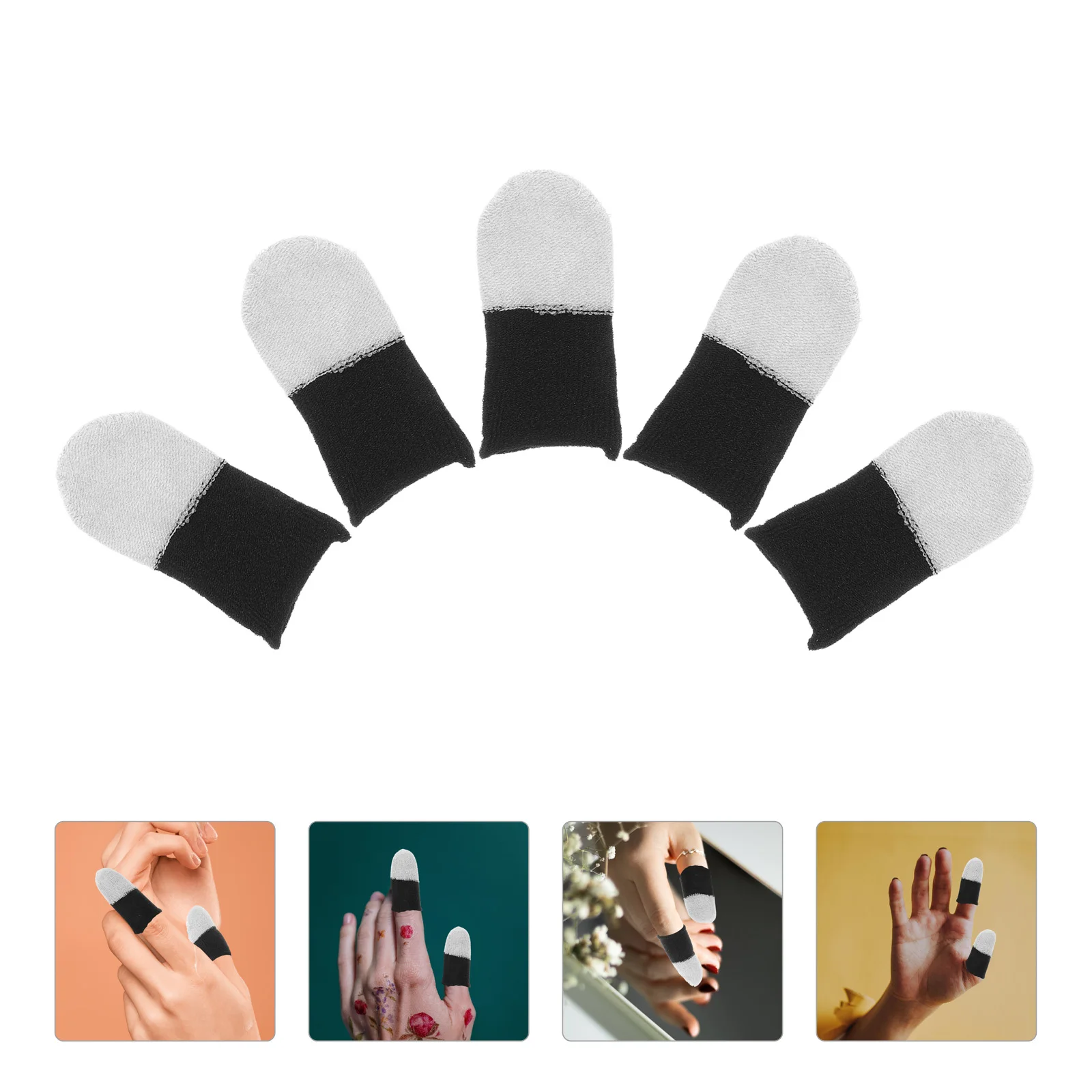 

20 Pcs Game Finger Cot Sleeves for Mobile Gaming Hand Sweat Bag Assist Ultra Thin