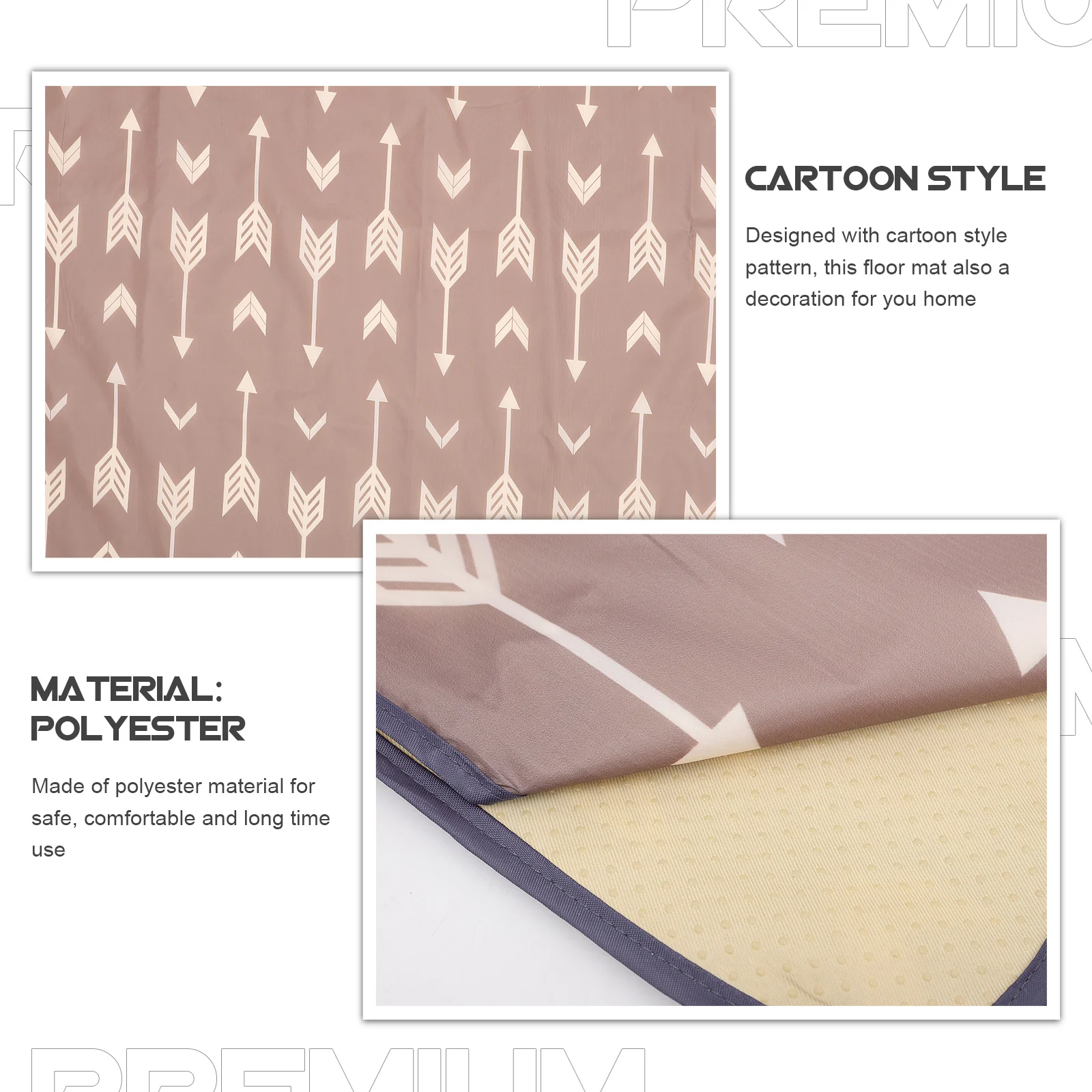 

Play Mat Polyester Durable Waterproof Picnic Blanket Cartoon Multi-Use Crawling Floor Mat Picnic Blanket