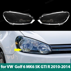 Headlight Lampshade Transparent Headlight Lens Left Right Lampshade Protective Cover For Volkswagen VW Golf 6 MK6 GTI R 2010-14