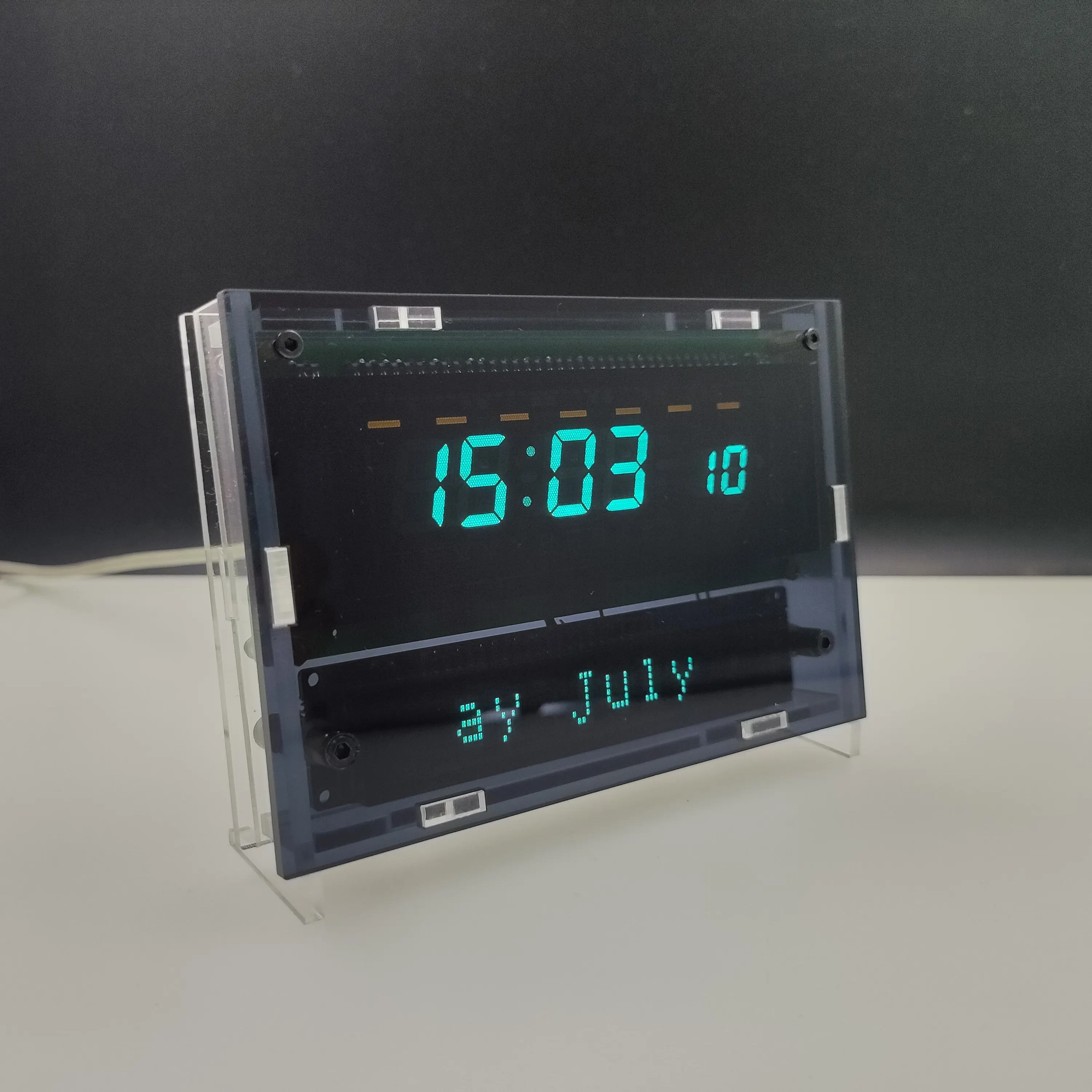 NVARCHER  VFD Global Clock Desk Pendant WiFi Timing