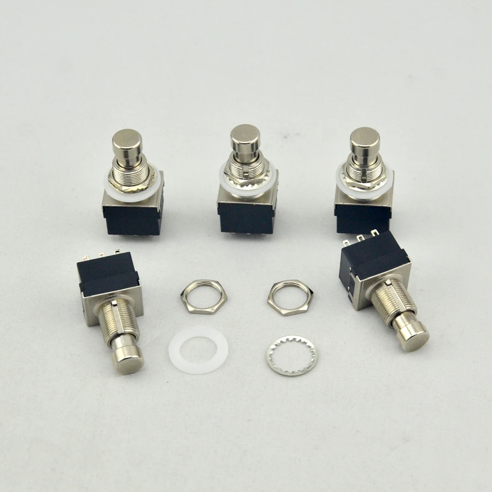 10 X 3PDT LANDTONE 9ピン ギターエフェクト ストンプスイッチ ペダルボックス フットメタル トゥルーバイパス